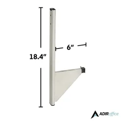 Best 18.25'' Steel Blueprint Storage Cubicle Wall Rack, Grey (618-GRY) Storage Cabinets