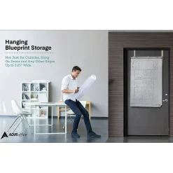 Best 18.25'' Steel Blueprint Storage Cubicle Wall Rack, Grey (618-GRY) Storage Cabinets