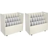 Hot 21-Slot Mobile Roll File, 28.5"H x 30"W x 15.75"D, White, 2/Pack (625-WHI-2PK) File Cabinets