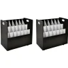 Discount 21-Slot Mobile Roll File, 28.5"H x 30"W x 15.75"D, Black (625-BLK-2PK) File Cabinets