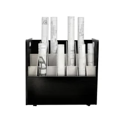 Discount 21-Slot Mobile Roll File, 28.5"H x 30"W x 15.75"D, Black (625-BLK-2PK) File Cabinets