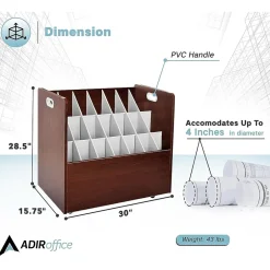 Discount 21-Slot Mobile Roll File, 28.5