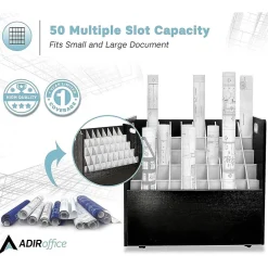 50-Slot Mobile Roll File, 28.5