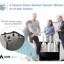 50-Slot Mobile Roll File, 28.5