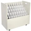 50-Slot Mobile Roll File, Lockable, 28.5"H x 30"W x 15.75"D, White (626-WHI-KIT1) File Cabinets