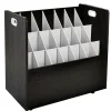 Outlet 21-Slot Mobile Roll File Cabinet, 28.5"H x 30"W x 15.75"D, Black (625-BLK-KIT1) File Cabinets