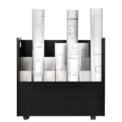 Outlet 21-Slot Mobile Roll File Cabinet, 28.5