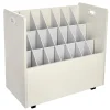 Online 21-Slot Mobile Roll File, Lockable, 28.5"H x 30"W x 15.75"D, White (625-WHI-KIT1) File Cabinets
