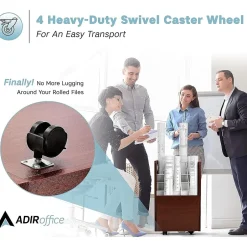 Best 20-Slot Mobile Roll File, Lockable, 24.75