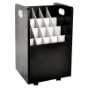Sale 20-Slot Mobile Roll File, Lockable, 24.75"H x 15.25"W x 13.25"D, Black (624-BLK-KIT1) File Cabinets