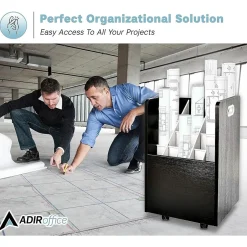 Sale 20-Slot Mobile Roll File, Lockable, 24.75