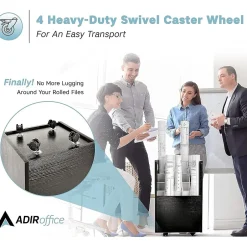 Sale 20-Slot Mobile Roll File, Lockable, 24.75