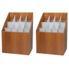 Outlet 12-Slot Roll File Box, Walnut, 22"H x 15"W x 12"D, Walnut, 2/Pack (627-2PK) File Cabinets