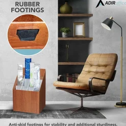 Outlet 12-Slot Roll File Box, Walnut, 22