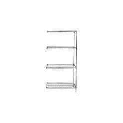 Adjustable Open Wire Shelving Add-On Units, 36" x 18" x 74" Shelving