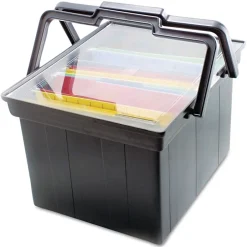 Advantus Companion Portable File Storage Box, Letter/Legal, Black (AVTTLF2B) Hot