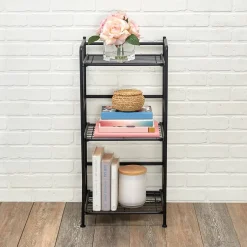 Outlet FlipShelf 3-Shelf Metal Unit, 14.5"W, Black (37635) Shelving