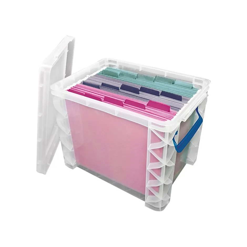 Advantus Super Stacker File Box, Letter/Legal Size, Clear (36871) Sale