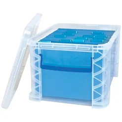 Advantus Super Stacker File Box, Letter/Legal Size, Clear (36871) Sale