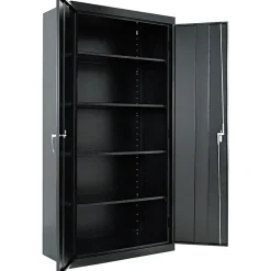 Clearance Adjustable Storage Cabinet, Black, 4-Shelf, 36"W x 18"D x 72"H Storage Cabinets