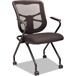 New Elusion Series Fixed Arm Fabric Nesting Chair, Black, 2/Carton (ALEEL4914) Folding & Stacking