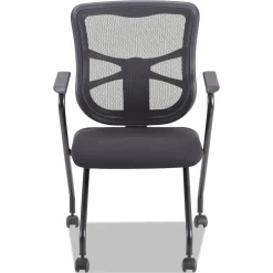 New Elusion Series Fixed Arm Fabric Nesting Chair, Black, 2/Carton (ALEEL4914) Folding & Stacking