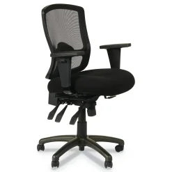 Sale Etros Series Mesh Back Fabric Computer and Desk Chair, Black (ALEET4017) Office Chairs