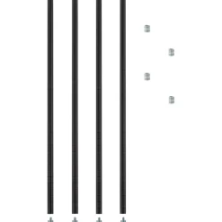 Hot ™ Extra Industrial Shelving Stackable Posts, Black Shelving