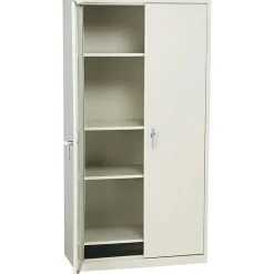 Hot Fixed Shelf Storage Cabinet, Putty, 4-Shelf, 36"W x 18"D x 72"H (ALECM7218PY) Storage Cabinets