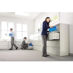 Online ® Four-Drawer Lateral File Cabinet, 36w x 18d x 52 1/2h, Light Gray (ALELF3654LG) File Cabinets