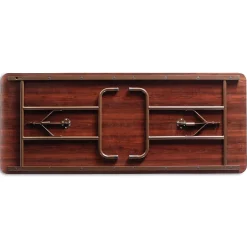Outlet ® Melamine Folding Table in Walnut Woodgrain, 72Wx30"D Folding Tables