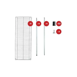 Clearance 6-Shelf Commercial Wire Shelving Kit, 72