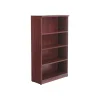 Valencia 54.78"H 4-Shelf Bookcase with Adjustable Shelves, Mahogany Laminate (ALEVA635632MY) Bookcases
