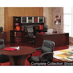 Valencia 54.78"H 4-Shelf Bookcase with Adjustable Shelves, Mahogany Laminate (ALEVA635632MY) Bookcases