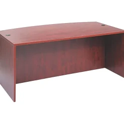 Hot ™ Valencia Series Executive Suites in Medium Cherry, Bow Front Desk Shell Office Desks