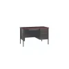 New 45"W Single Pedestal Desk, Mahogany/Charcoal (ALEHSD4524CM) Office Desks