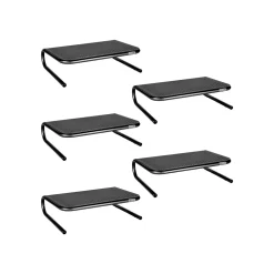 Allsop Metal Art Jr. Monitor Stand, Pearl Black, 5/Pack (32567)* Monitor Mounts & Stands