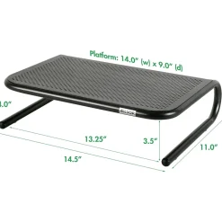 Allsop The Metal Art Jr. Monitor Stand, Pearl Black, 2/Pack (31958)* Monitor Mounts & Stands