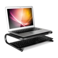 Allsop The Metal Art Jr. Monitor Stand, Pearl Black, 2/Pack (31958)* Monitor Mounts & Stands