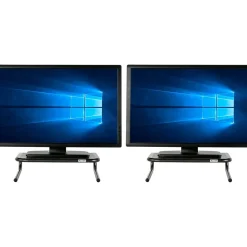 Allsop The Metal Art Jr. Monitor Stand, Pearl Black, 2/Pack (31958)* Monitor Mounts & Stands