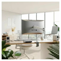 ALOGIC Glide Adjustable Single Arm, Up to 35" Monitor, White (C32GMA1)* Monitor Mounts & Stands