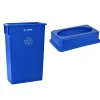 Alpine Industries Plastic Recycle Bin and Lid, 23 Gallon, Blue, (477-R-BLU-PKG2)