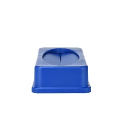 Alpine Industries Plastic Recycle Bin and Lid, 23 Gallon, Blue, (477-R-BLU-PKG2)