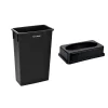 Alpine Industries Plastic Indoor Slim Commercial Trash Can with Lid, 23 Gallon, Black (477-BLK-PKG1)