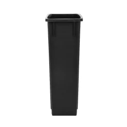 Alpine Industries Plastic Indoor Slim Commercial Trash Can with Lid, 23 Gallon, Black (477-BLK-PKG1)