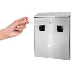 Alpine Industries Stainless Steel Outdoor Cigarette Receptacle (490-01-SS)