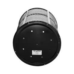 Alpine Industries Stainless-Steel Outdoor Trash Can, 48-Gallon, Black, 2/Pack (ALP473-48-BLK-2PK)