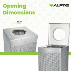 Alpine Industries Stainless Steel Trash Can, 40 Gallon, Silver (ALP438-40-SS-MK)