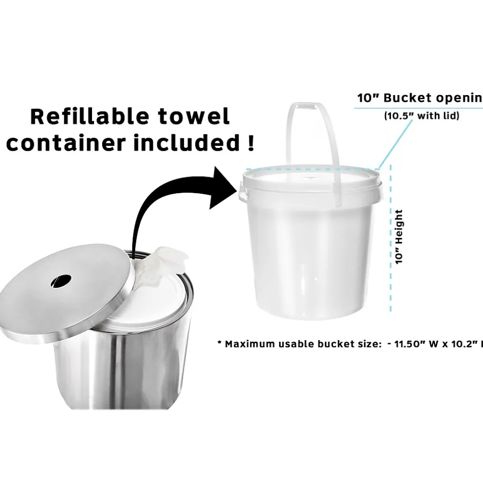 Alpine Industries Universal Wall Mounted Wet Wipe Dispenser, Stainless Steel (4777-W)