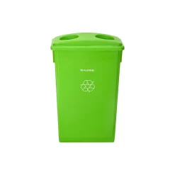 Alpine Industries Alpine Polypropylene Can with Bottle Recycling Lid, 23-Gallon, Lime Green, 3/Pack (4778-3-LGRN-3)